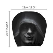 Car Headrest Cover Dark Style Head Rest Protector Washable Mysterious Figure Headrest Cover for Automotive Vehicle SUV Sedan