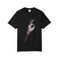 Rhinestone Glove OK Hand Illustration T-Shirt | Bling Hand Graphic Tee S