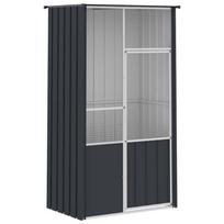 vidaXL Cage à oiseaux anthracite 115x78x200 cm acier galvanisé