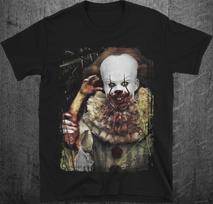 Hello! Creepy Clown Shirt By Stephen King Psycho Horror L