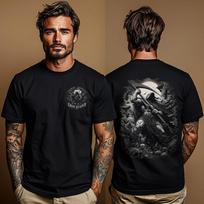 Grim Reaper T Shirt: Gothic Death Tee | Dark Fantasy Skeleton Reaper Unisex Shirt | Horror Fan Gift | Metalhead Apparel | Gothic Fashion S