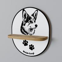 Welsh corgi pembroke oval shelf