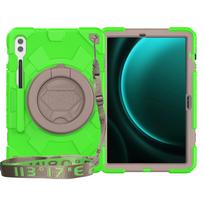 Cases for Samsung Galaxy Tab S10+ X820 S9FE+ X610 S9+ X810 12.4 with 360° Rotatable Hand Grip Folding Handle & Shoulder Straps S10 Plus 12.4 X820