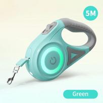 Automatinis ištraukiamas šuns pavadėlis LED šviečiantis madingas šviesos dirželis šuniui, šuniukui, augintiniui, Flexi vaikščiojimui, bėgiojimui, pavadėlis 3m pilka