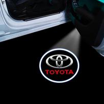 1/2 vnt. LED automobilio durų apšvietimas, projektorius, pasveikinimo lemputė, automobilio emblema, skirta Toyota Chr Corolla Yaris Rav4 E150 E120 Land Cruiser 200