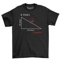 Find X Funny Math Test Mens T-Shirt Men's Top Gift For Men Fun Novelty Shirt S