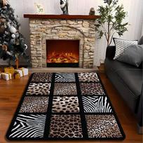 Zebra Leopard Print Area Rug - Indoor/Outdoor Use for Living Room, Bedroom, Office & Bathroom Decor 50x80cm