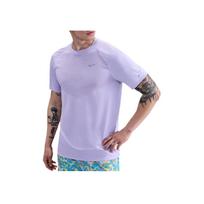 Nike SS25 Dry Fit ADV Patogus Minkštas Laisvalaikio Universalus Vienspalvis Prekės Ženklas Logo Raglaninė Rankovė Trumpa Rankovė Marškinėliai Vyriški Marškinėliai Violetinė HV5204-515 L