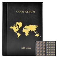 Pockets Coin Collection Book Pockets Coin Albums Artificial Leather Coin Collection Album Coin Storage Display Organizer juoda