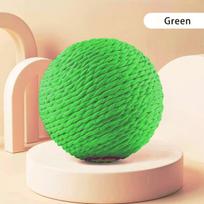Interactive Sisal Cat Scratching Ball Toy For Kitten Teeth Cleaning Anti Bite 10CM Super Big Cat Ball Sounding Toy Pet Supplies 10CM žalia