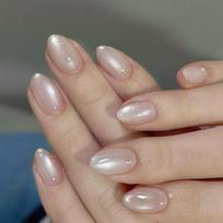 Press On Nail Glossy Glitters Fake Nail Stick On Nail Cats Eye Acrylic Fake Nail Gel Polished Glues on Nail 30Pcs 15Sizes 1