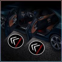 Wireless LED Car Door Logo Lights Ghost Shadow Projector Welcome Step Lamp For Citroen C1 C2 C3 C4 C5 C6 C8 C4L DS3 DS4 DS5LS DS6 Accessories 2Pcs