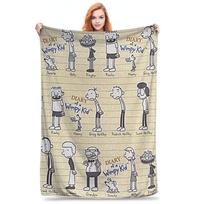 Paauglys ir jo dienoraštis (Aktoriai) Antklodės Minkšta Šilta Flanelinė Pledinė Antklodė Lovos Patalynė Svetainės Pikniko Kelionės Namų Sofos Size: 75*100cm, Weight: 230 GSM beige