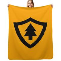 Firewatch Shield Logo Throw Blanket Warm Napping Blanket for Office Couch Bed Size: 75*100cm, Weight: 230 GSM
