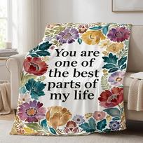 Vibrant Bohemian Floral Frame Flannel Throw Blanket, Ultra Soft All-Season Blanket for Gifting & Home Decor Size: 75*100cm, Weight: 230 GSM