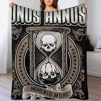 Unus Annus Logo Throw Blanket Luxurious Soft Blanket Holiday Gift for Family Size: 75*100cm, Weight: 230 GSM