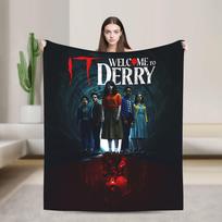 IT Sveiki atvykę į Derry 2025 m. pledas Kokybiškas minkštas šiltas patalynės uždangalas Žiemos kelionė lėktuvu Sofa kėdė Juokingas lovatiesė 80x120cm(31x47inch)