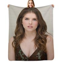 Anna Kendrick - Album Throw Blanket Multi Purpose Soft Warm Blanket for Home Travel Size: 75*100cm, Weight: 230 GSM