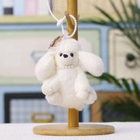 Plush Poodle Keychain Cute Dog Toy Wedding Gift For Kids And Adults WhiteDog