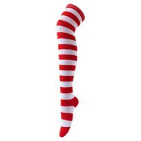 Thigh High Stockings Womens Striped Girls Black White Pink Long Over Above Knee Socks Halloween Cosplay Lolita Harajuku Y2K Sock One Size