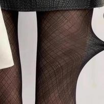 Sexy Black Houndstooth Stockings Lolita Girls Sheer Tights Lingeries For Women Vintage Jacquard Pantyhose Night Club Party Gifts One Size