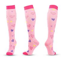 Newest Compression Socks Panda Stripes Moon Letters Cartoon Pattern Compress Stockings Varicose Veins Marathon Sports Gym Socks S-M