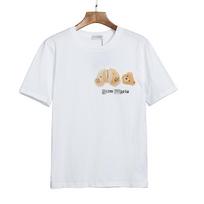 Manufacturer wholesale trendy brand angel severed teddy bear embroidered half-sleeved T-shirt men and women loose bf couple short sleeves S balta