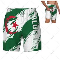 Algeria Flag Color 3D Mens Swimming Beach Surfing Pants Swim Shorts Trunks Compression Liner 2 in 1 Quick-Dry 4XL