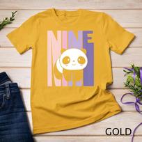 Kids 9 Year Old Cute Panda Birthday Girl 9th B-day T-Shirt Unisex T-shirt 2 XL