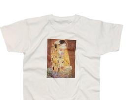 The Kiss Gustav Klimt T-Shirt Famous Vintage Art Graphic Print L