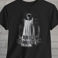 Bride of Frankenstein Shirt | Vintage Goth Style Tee | Horror Movie Top | Elsa Lanchester Graphic | Gift for Gothic Beauties | Black & White M