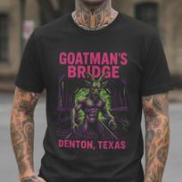 Goatman's Bridge T-Shirt Denton Texas Tee Copper Creek Shirt Black Tee Urban Legend Graphic Tee Cryptid Style Gift For Ghost Hunter 2XL