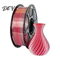 Metallic Satin Filament PLA 3D Printer 1.75mm, Red Silver Dual Color Silk Filament, Printing Accessories for DIY Projects, Models and Crafts 1.75mm raudona