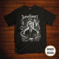 H.P. Lovecraft T-Shirt Gothic Fashion Lovers Gift, Cthulhu Mythos Shirt, Horror Literature Fan Gift, Dark Academia Tee Dark Fantasy Clothing 3XL
