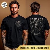 La Parca T-Shirt Grim Reaper Tee | Gothic Death Shirt | Santa Muerte Tee | Dark Style Tee Gothic Gift Idea | Metalhead Shirt | Macabre Tee M