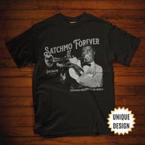 Satchmo T-Shirt Louis Armstrong Tribute Gift for Jazz Lover T-Shirt Vintage, Swing Music Apparel, Musician Gift, Unisex Black Shirt L