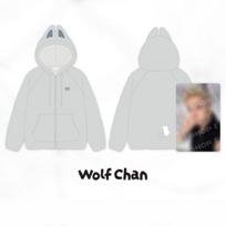 Pre-order Stray Kids RUN IT SEOUL SKZOO Fleece Hood Zip-up Wolf Chan