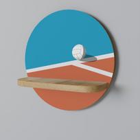 Volleyball time round shelf
