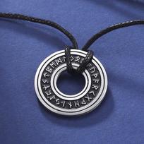 Dawapara Runes Necklace Norse Runic Elder Futhark Circle Talisman Pendant Ireland Religion Vintage Gift Stainless Steel