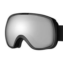 Spherical Ski Goggles 2026 New Double-Layer Anti-Fog Snowboard Eyewear Men Women Adult Outdoor Winter Sports Protection Black Frame Silver Lens