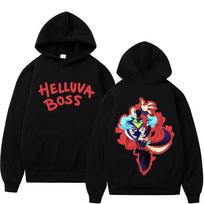 Mados animacinių filmų Helluva Boss spausdintas gobtuvas Street Trend Laisvi ilgomis rankovėmis megztiniai Unisex Moteriški Harajuku Anime megztiniai su gobtuvu 2XL