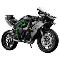 Technical Ninja H2R Motociklo Statybinės Detalės Rinkinys Kolekcionuojamas Detalių Rinkinys Berniukams, Mergaitėms ir Suaugusiems Motociklo Mastelinis Modelis gray