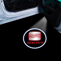 LED Automobilio Durų Mandagumo Šviesa Projektorius Pasveikinimo Lempa Automobilio Ženklelis SEAT Leon FR Altea Ibiza Cordoba Alhambra Arona Ateca Exeo 1PCS