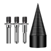 3 Pieces Log Splitter Drill Bit Set Wood Efficient Firewood 4.2cmx10cm