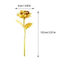 Exquisite Handmade 24K Gold Foil Rose Artificial Forever Flower Wedding Anniversary Valentine Gift Decoration Home Office Party auksinė