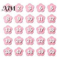 Learning Station Classification 30PCS Numbered Pencil Toppers, Reusable Prevent Confusion Labels, Classroom Grouping Labels Plastic rožinė