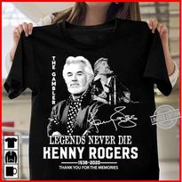 Legend Country Music Kenny Rogers Shirt Classic Black Unisex S-234XL EM1077 XXL
