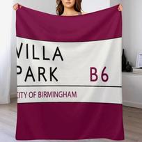 Villa Park Road Sign Throw Blanket Soft Warm Blanket Gift for Grandparents Size: 75*100cm, Weight: 230 GSM