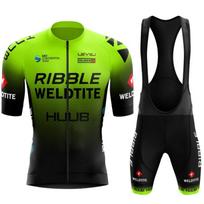 Mens Cycling Jersey Bib Shorts Set Breathable Mountain Bike Riding Outfit XS