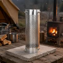 Mesh Outdoor Heating Unit Pipe Protector AntiScald Tent Cover Silver Cover H40cm T0.7mm